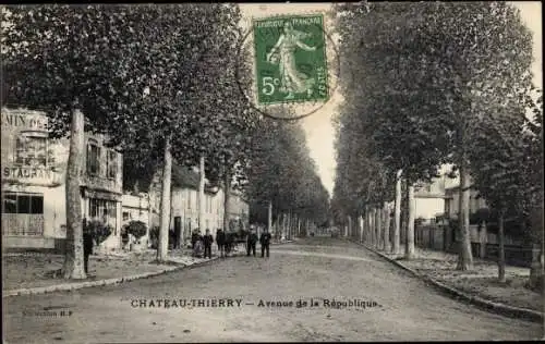 Ak Château Thierry Aisne, Avenue de la Republique