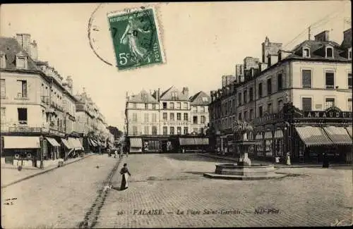 Ak Falaise Calvados, La Place Saint Gervais