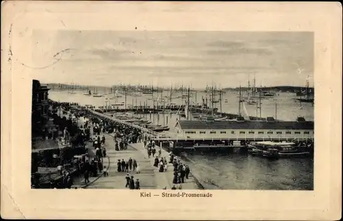 Ak Hansestadt Kiel, Strandpromenade