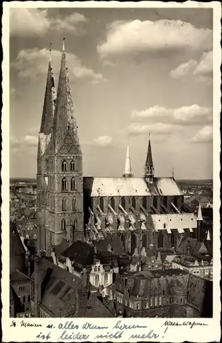 Ak Hansestadt Lübeck, St. Marien-Kirche