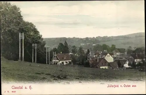 Ak Clausthal Zellerfeld im Oberharz, Ansicht v. Osten