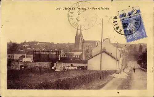 Ak Cholet Maine et Loire, Vue Generale
