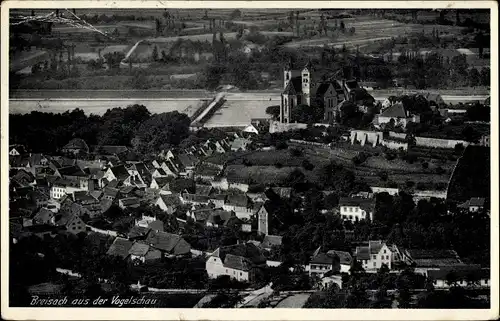 Ak Breisach am Oberrhein, Ort aus der Vogelschau gesehen