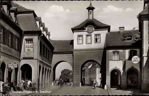 Ak Emmendingen im Breisgau Baden, Stadttor, Lichtspiele, Apotheke