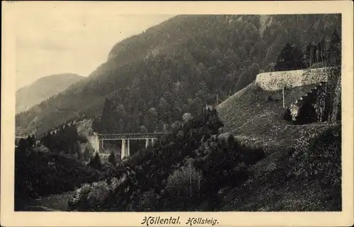 Ak Breitnau im Schwarzwald, Höllsteig, Höllental