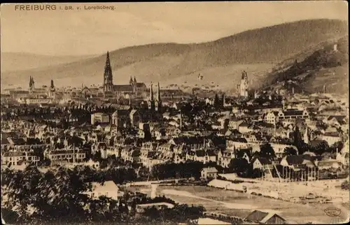 Ak Freiburg im Breisgau, Ort vom Lorettoberg gesehen
