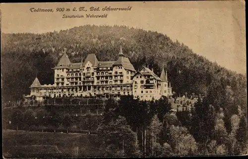 Ak Todtmoos im Schwarzwald, Sanatorium Wehrawald