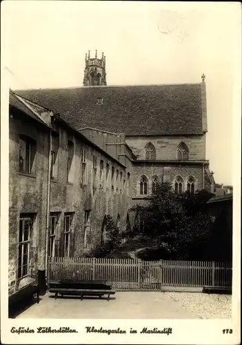 Ak Erfurt in Thüringen, Klostergarten im Martinstift