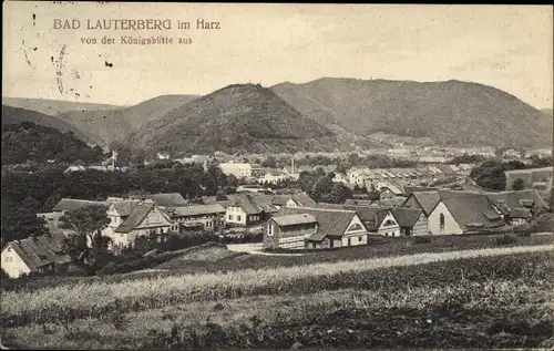 Ak Bad Lauterberg im Harz, Ort von der Königshütte aus gesehen