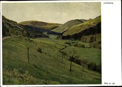 Künstler Ak Ter Hell, Willy, Herbstanfang, Landschaft