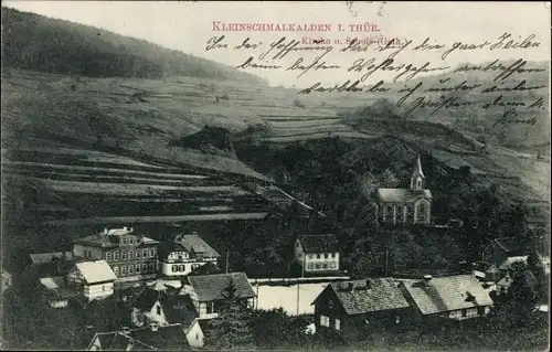 Ak Kleinschmalkalden Floh Seligenthal Thüringen, Kirche, Schule