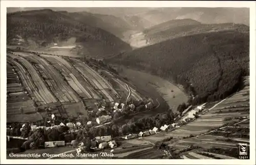 Ak Oberweißbach im Weißbachtal Thüringen, Fliegeraufnahme, Klinke 12601