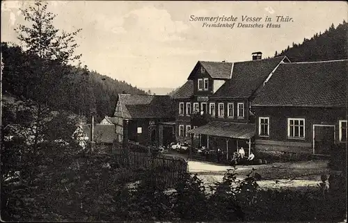 Ak Vesser Suhl in Thüringen, Fremdenhof Deutsches Haus