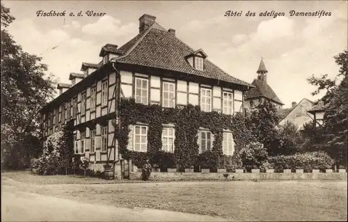 Ak Fischbeck Hessisch Oldendorf an der Weser, Abtei d. adeligen Damenstiftes