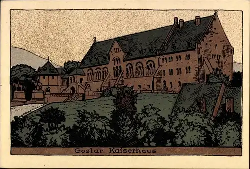 Steindruck Ak Goslar am Harz, Kaiserhaus