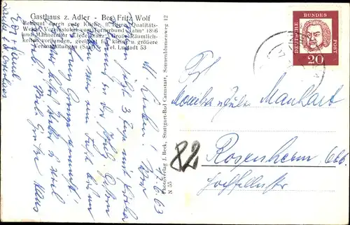 Ak Zeiskam in Rheinland Pfalz, Gasthaus zum Adler, Innenansicht