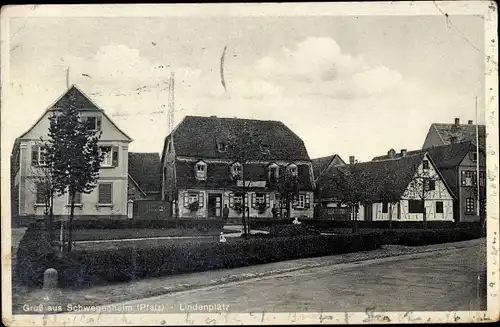 Ak Schwegenheim in Rheinland Pfalz, Partie am Lindenplatz