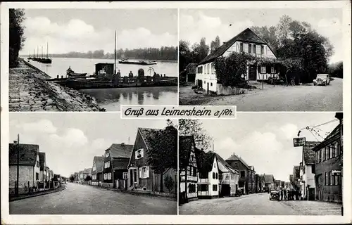 Ak Leimersheim Rülzheim in Rheinland Pfalz, Ortsansichten, Anlegestelle