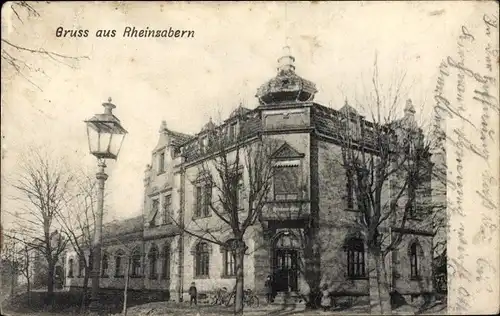 Ak Rheinzabern in der Pfalz, Straßenpartie, Gebäude