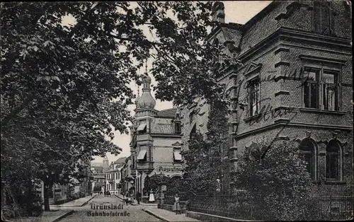 Ak Grünstadt in der Pfalz, Bahnhofstraße