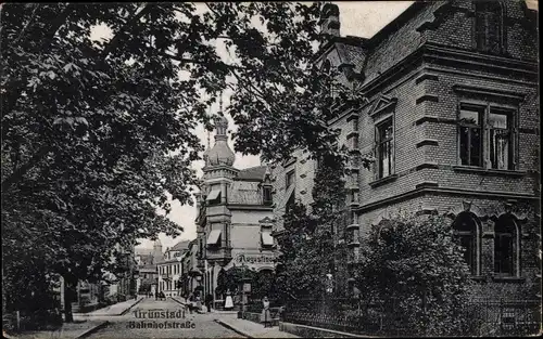 Ak Grünstadt in der Pfalz, Bahnhofstraße