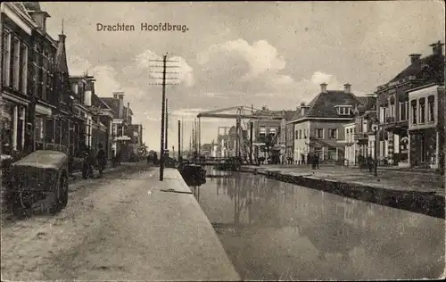 Ak Drachten Friesland Niederlande, Hoofdbrug