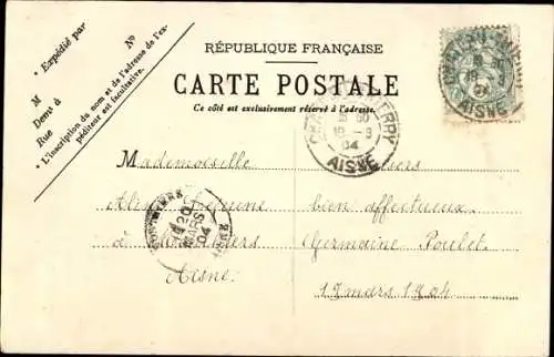 Ak Château Thierry Aisne, Vieux Chateau, Chemin de Ronde