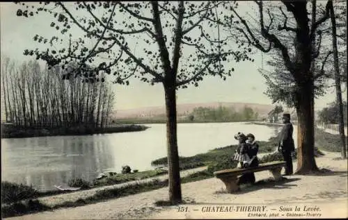 Ak Château Thierry Aisne, Sous la Levee