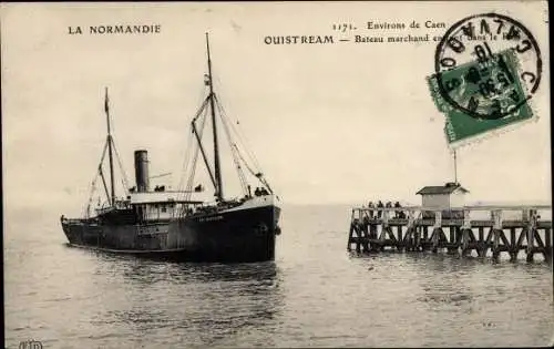 Ak Ouistreham Calvados, Bateau marchand