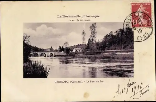 Ak Grimbosq Calvados, Le Pont de Bry