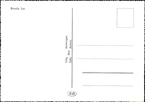 Ak Sängerin Brenda Lee, Portrait