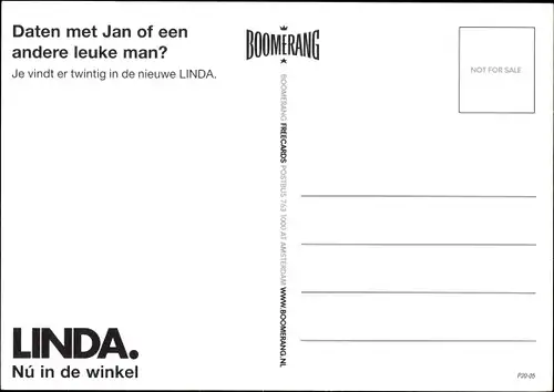 Ak Jan zoekt vrouw, Reklame, Zeitschrift Linda, Kontaktanzeige