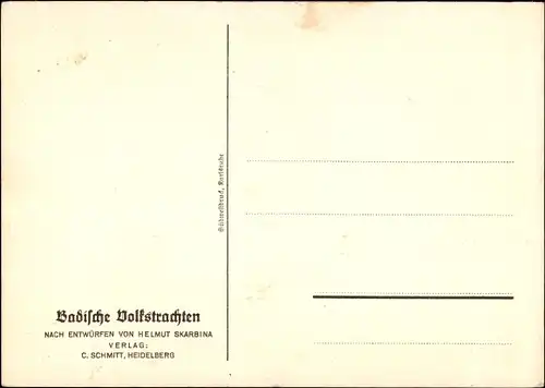 Künstler Ak Skarbina, Helmut, Hochschwarzwäldlerin und Markgräflerin, Frauen in Tracht