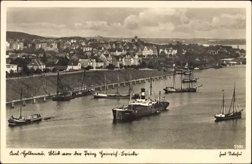 Ak Holtenau Kiel in Schleswig Holstein, Blick von der Prinz-Heinrich-Brücke