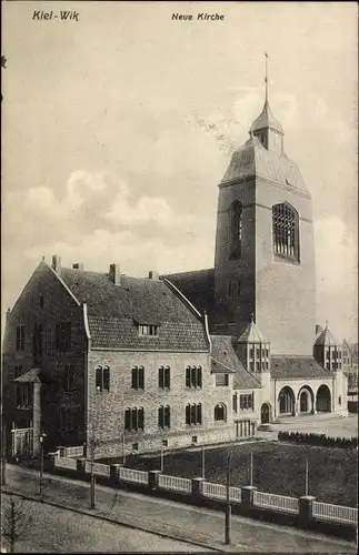 Ak Wik Kiel in Schleswig Holstein, Neue Kirche