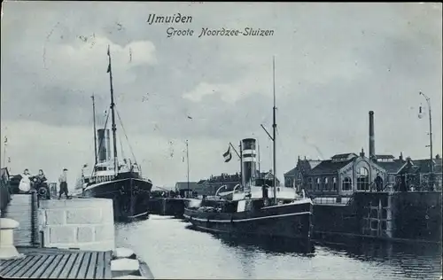 Ak IJmuiden Ymuiden Velsen Nordholland, Groote Noordzee Sluizen