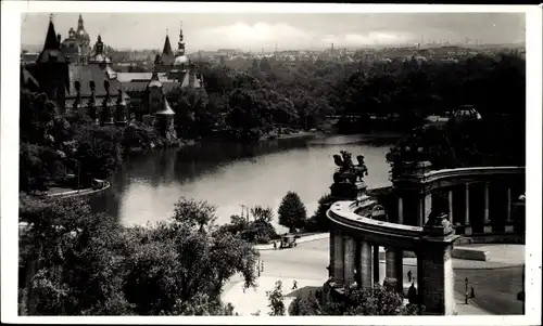 Ak Budapest Ungarn, Stadtwäldchen-Teich