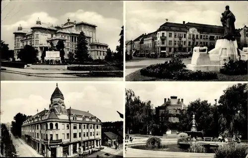 Ak Kaposvár Ungarn, Brunnen, Statue, Platz