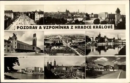 Ak Hradec Králové Königgrätz Stadt, Ortsansichten