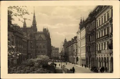 Ak Liberec Reichenberg in Böhmen, Stadtpartie