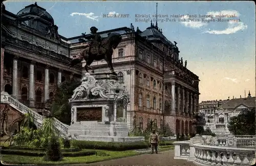 Ak Budapest Ungarn, Königl. Burg-Park, Prinz Eugen-Monument