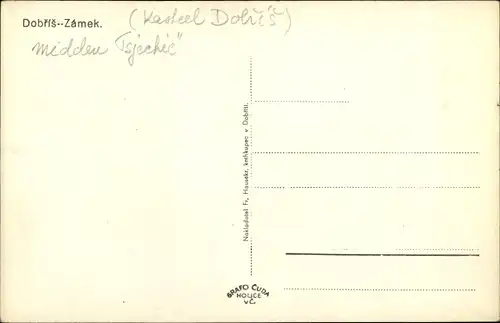 Ak Dobříš Doberschisch Mittelböhmen, Zamek