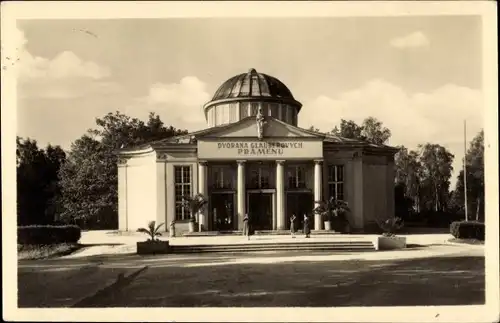 Ak Františkovy Lázně Franzensbad Region Karlsbad, Dvorana Glauberovych pramenu