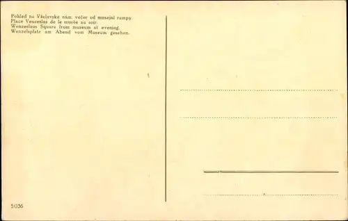 Ak Praha Prag Tschechien, Wenzelsplatz am Abend vom Museum gesehen