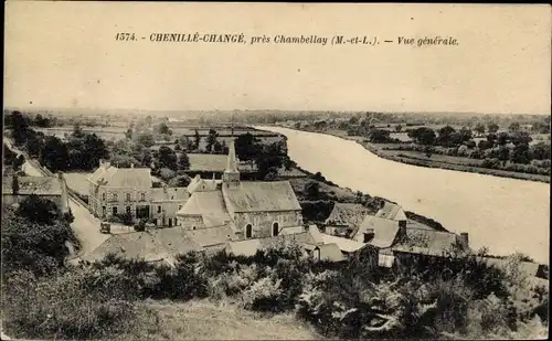 Ak Chenillé Changé Maine et Loire, Vue generale