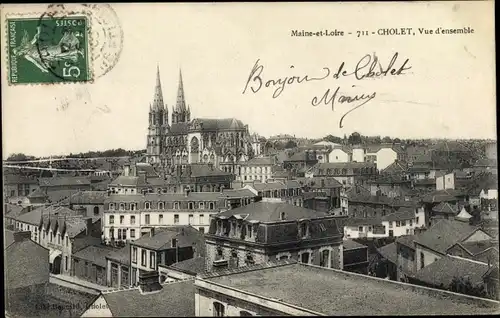 Ak Cholet Maine et Loire, Vue d'ensemble
