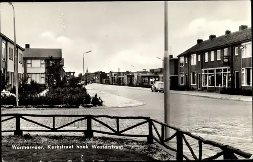 Ak Wormerveer Nordholland Niederlande, Kerkstraat hoek Westerstraat