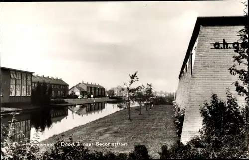 Ak Wormerveer Nordholland Niederlande, Doorkijk naar Begoniastraat