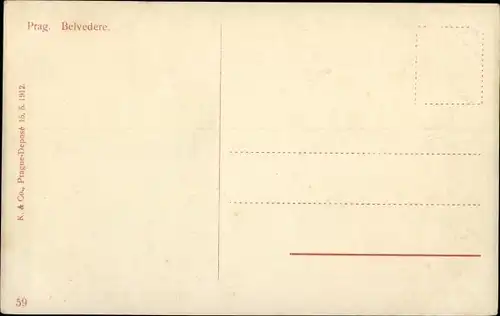 Ak Praha Prag Tschechien, Belvedere