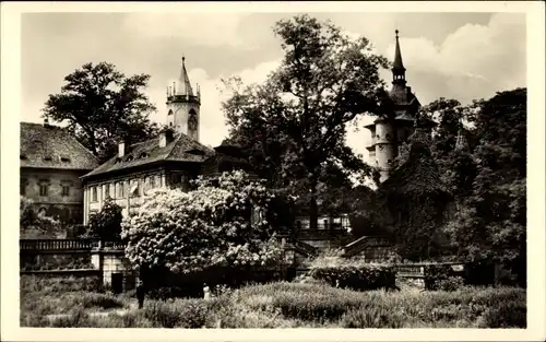 Ak Teplice Teplitz Region Aussig, Zamecka zahrada, Schlosspark